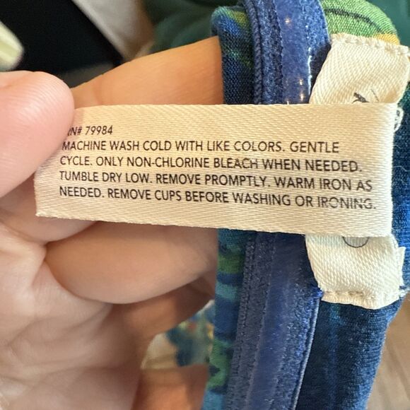 Soma Womens Halter Maxi Dress Soft Jersey Medium Tropical Hawaiian Vacation - Picture 7 of 7